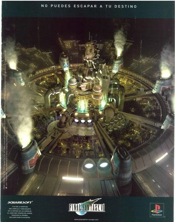 Anuncio español del 1er Final Fantasy en Europa, Final Fantasy VII