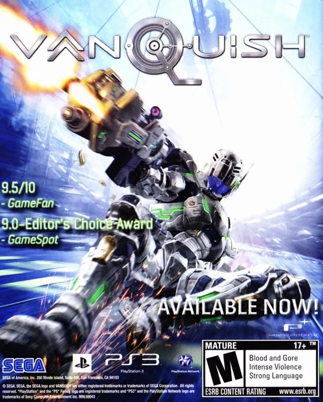 Anuncio de revista gringa de Vanquish