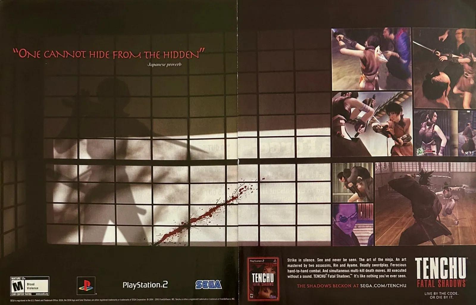 Anuncio de revista gringa de Tenchu: Fatal Shadows