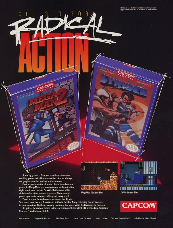 Anuncio de revista gringa con Mega Man 2