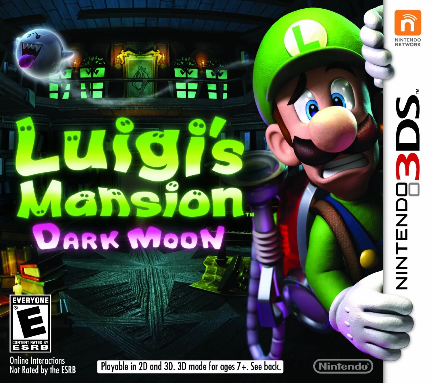 Portada americana de Luigi's Mansion: Dark Moon
