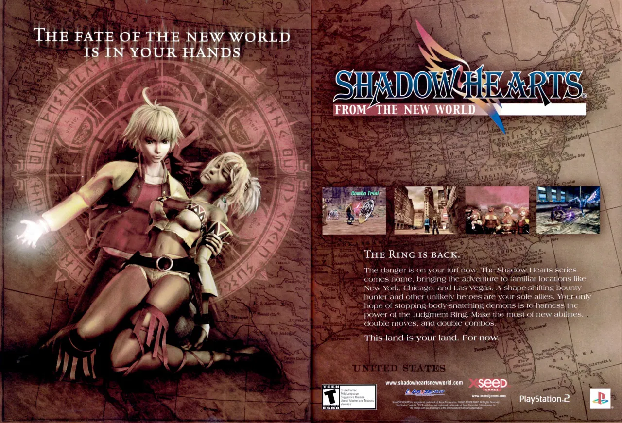 Anuncio de revista gringa de Shadow Hearts: From the New World