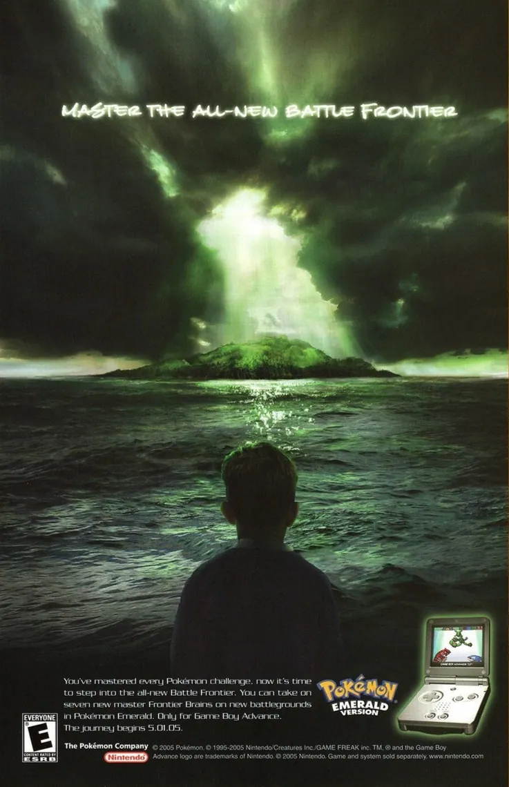 Anuncio de revista gringa de Pokémon Emerald