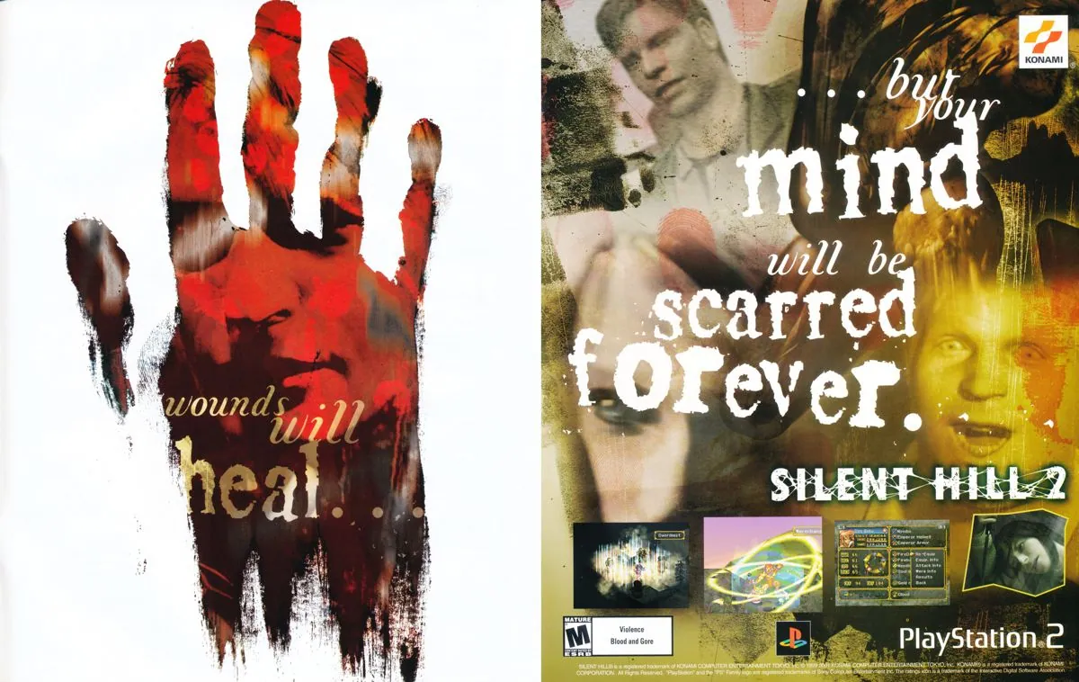 Anuncio de revista gringa de Silent Hill 2 de PS2