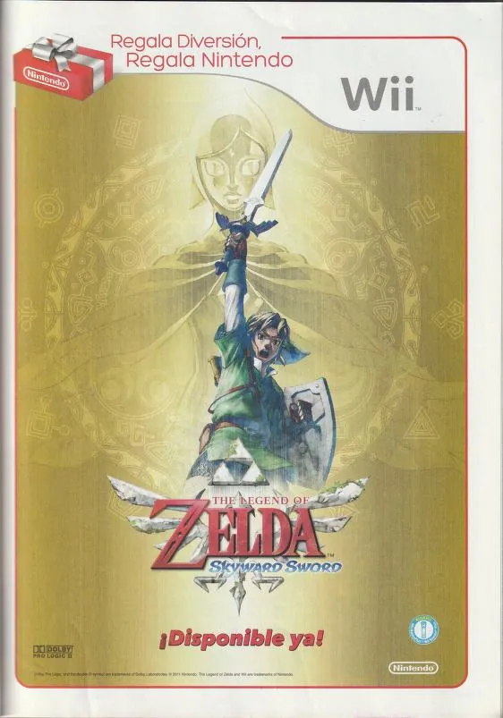 El único anuncio de The Legend of Zelda: Skyward Sword en Club Nintendo