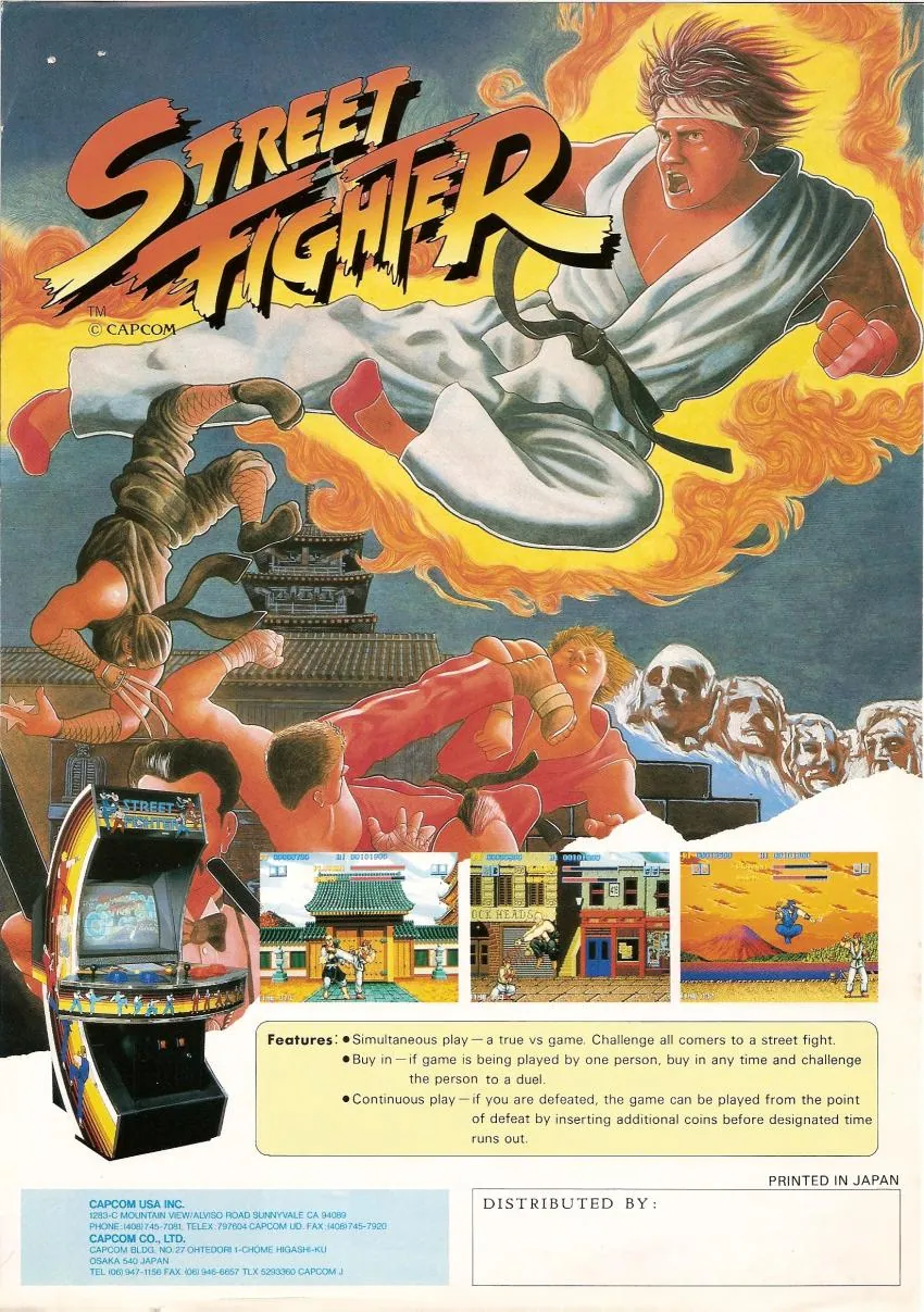Anuncio gringo del 1er Street Fighter