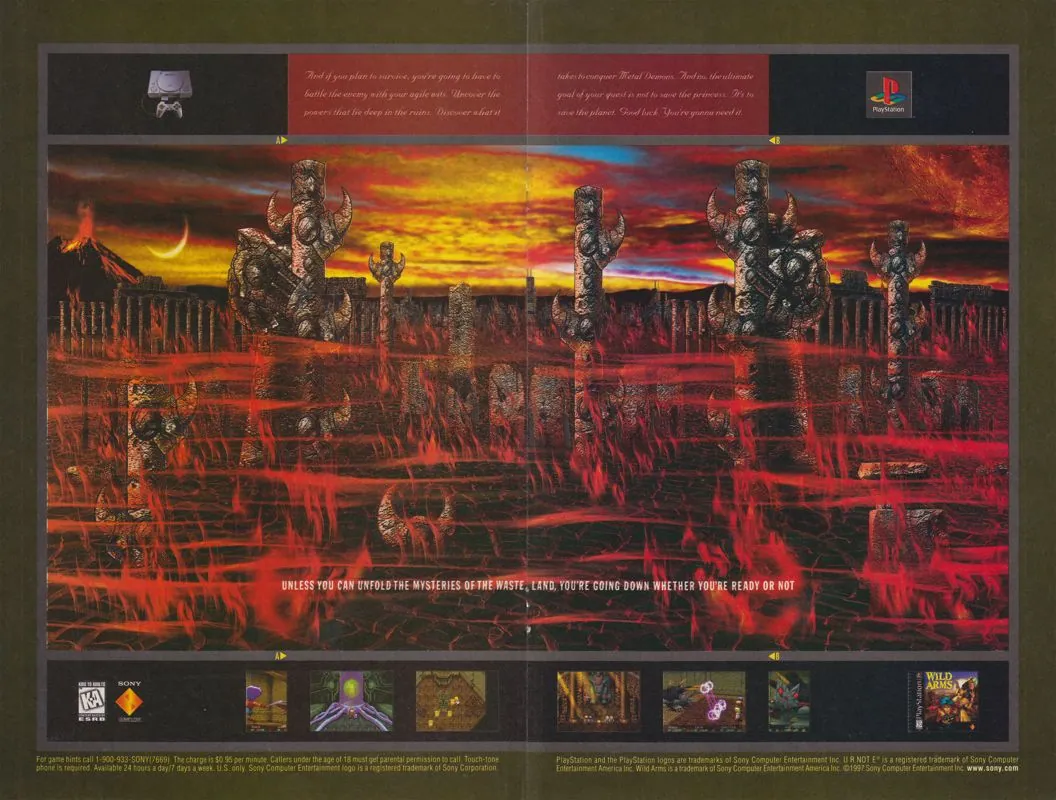 Anuncio de revista gringa de Wild Arms