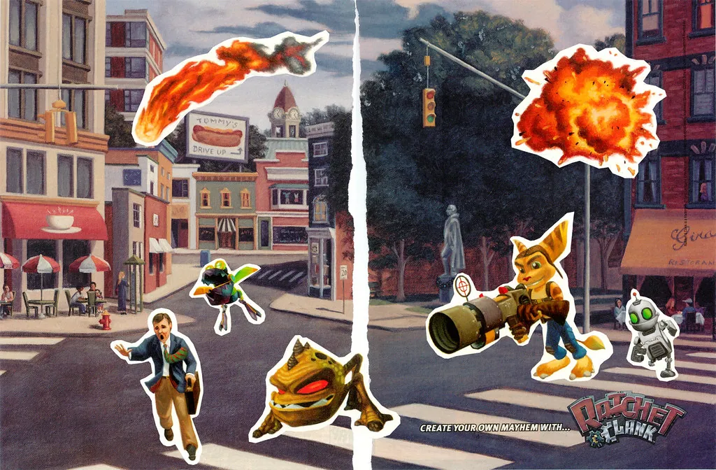 Un anuncio de Ratchet & Clank