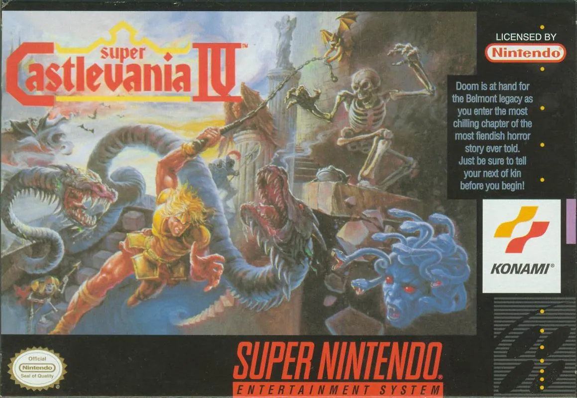 Portada americana de Super Castlevania IV