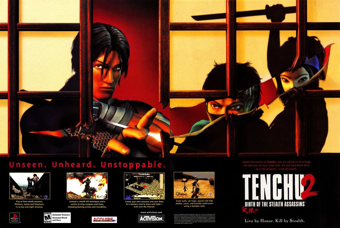 Otro anuncio de revista gringa del 2do Tenchu