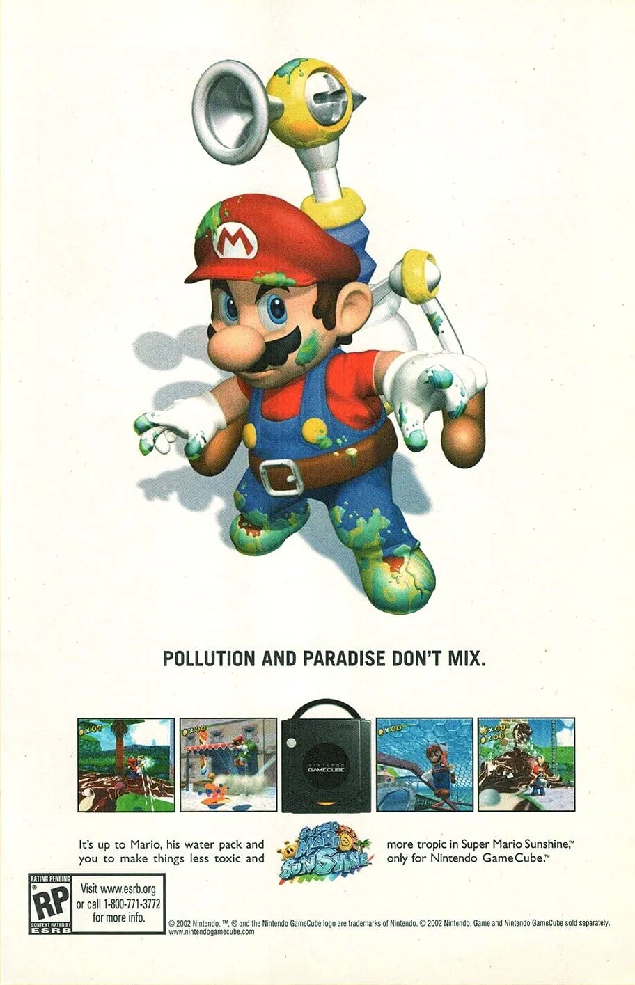 Un anuncio gringo de Mario Sunshine