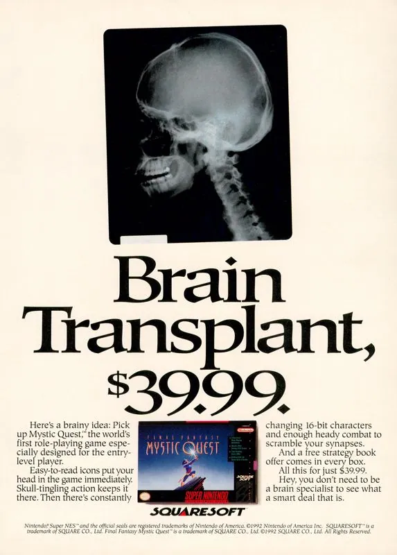 2da página de revista gringa de Mystic Quest