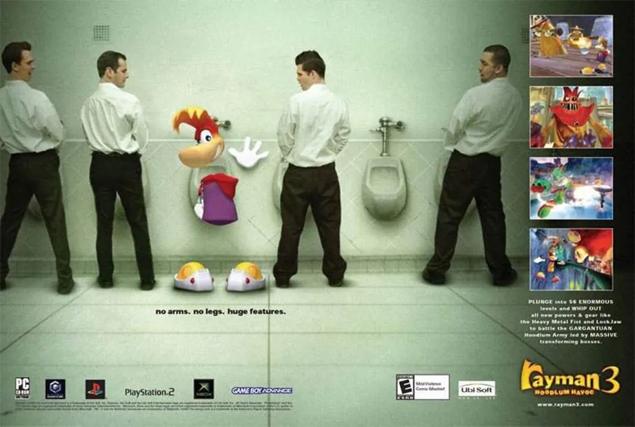 Anuncio de revista gringa de Rayman 3: Hoodlum Havoc