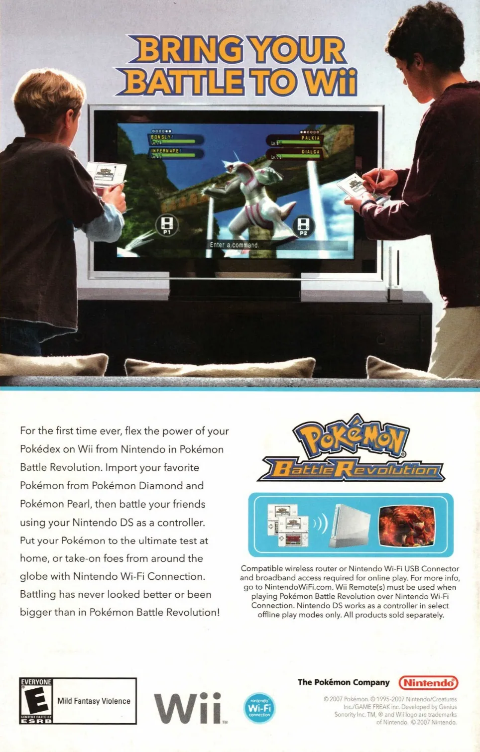Anuncio impreso de Pokémon Battle Revolution