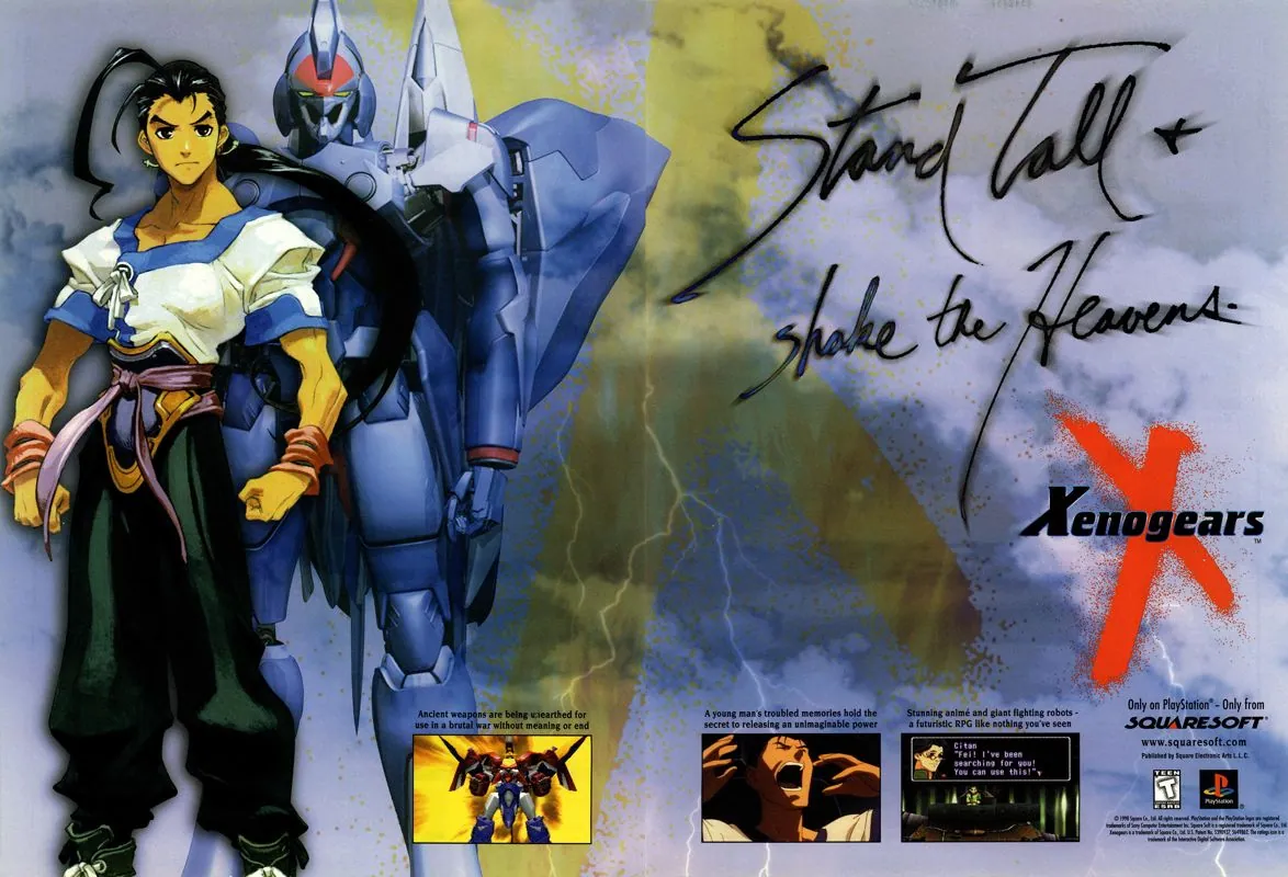 Anuncio de revista americana de Xenogears para PS1