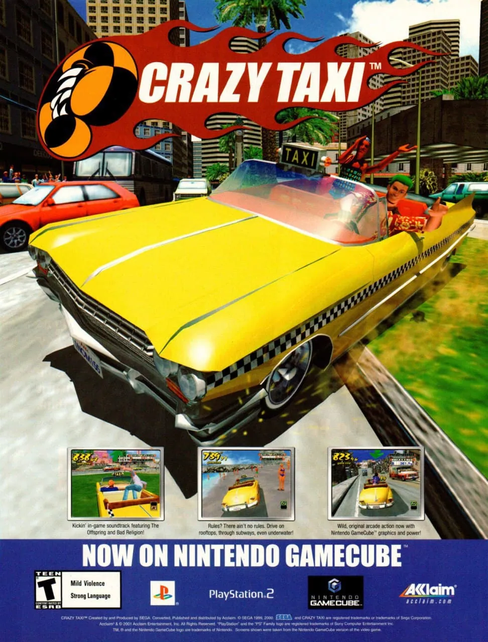 Anuncio de Crazy Taxi en GameCube y PS2
