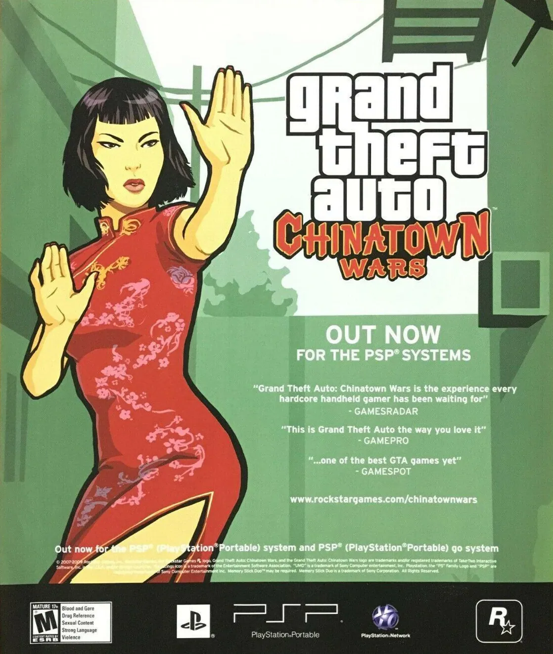 Anuncio de la versión para PSP de Grand Theft Auto: Chinatown Wars
