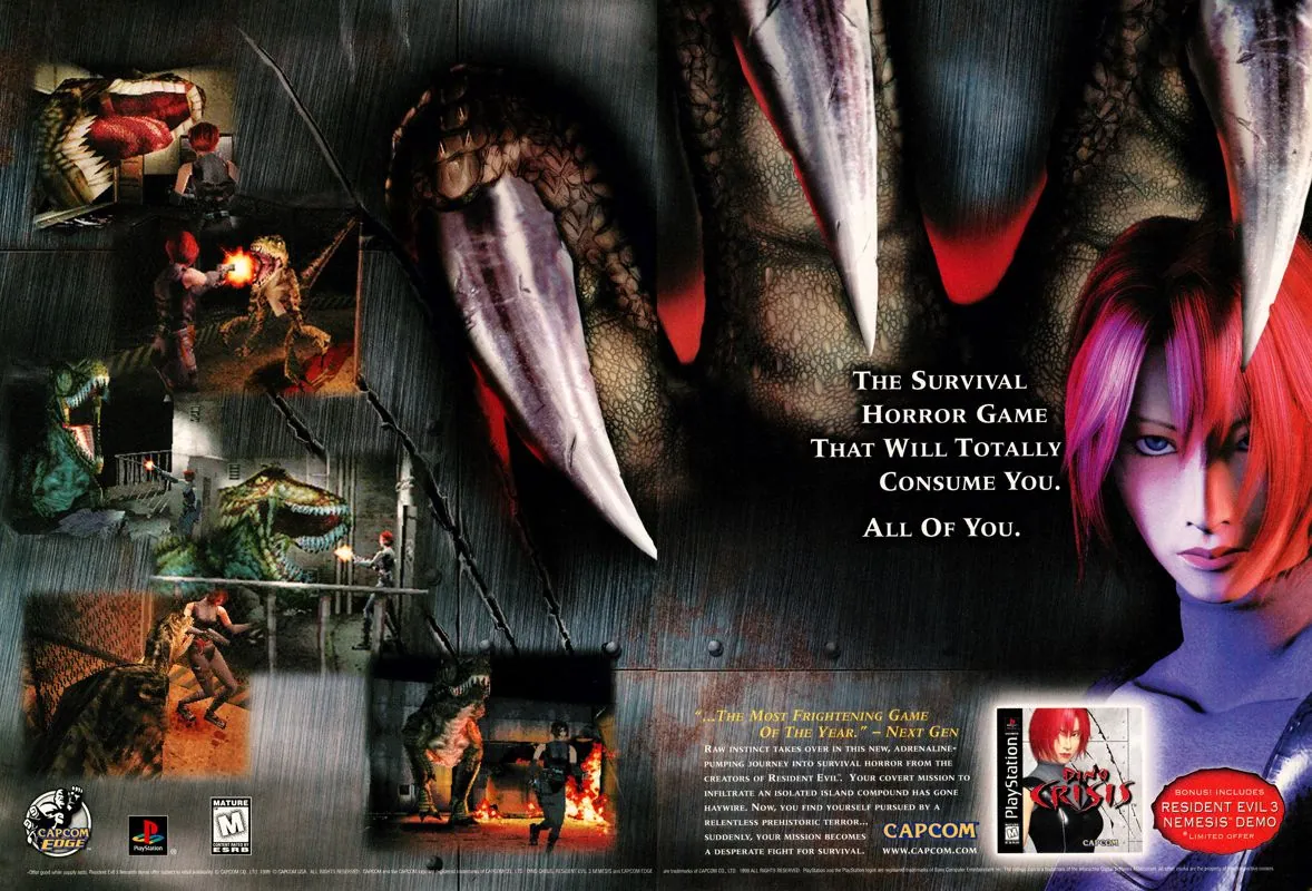 Anuncio de revista gringa de Dino Crisis