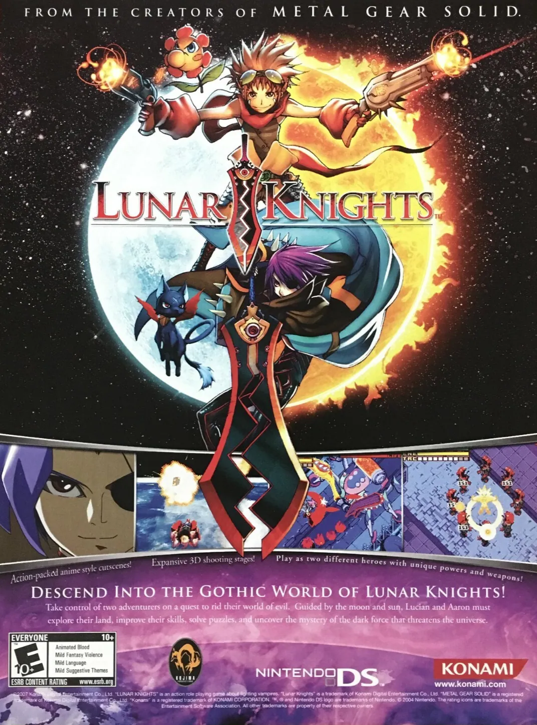 Anuncio de revista gringa de Lunar Knights