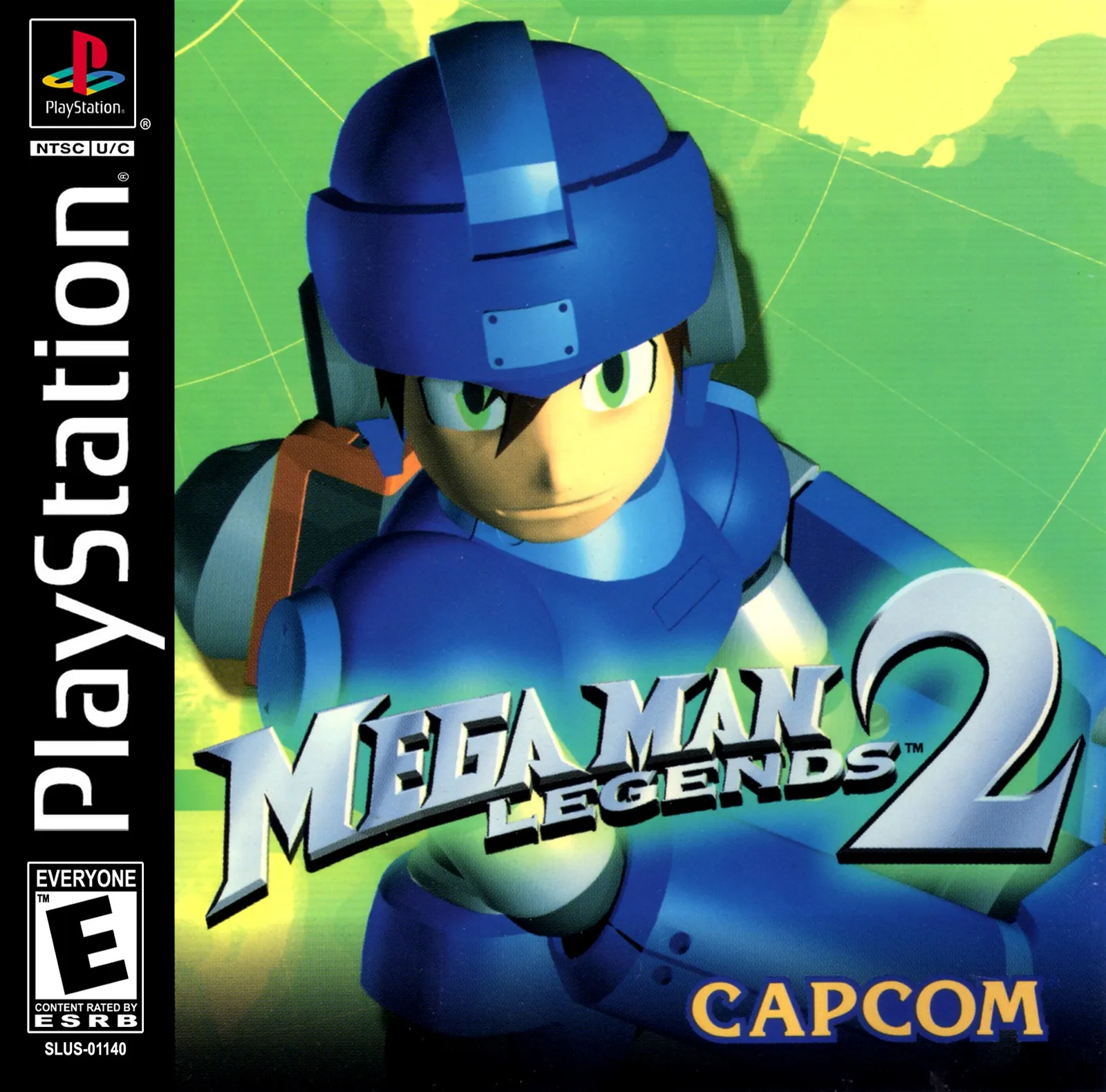 Portada americana de Mega Man Legends 2. CG al estilo de la época